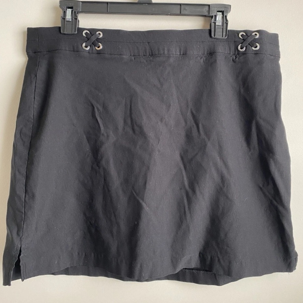 Rafaella Skort Women's XL Black Stretch Skirt Shorts With Pockets